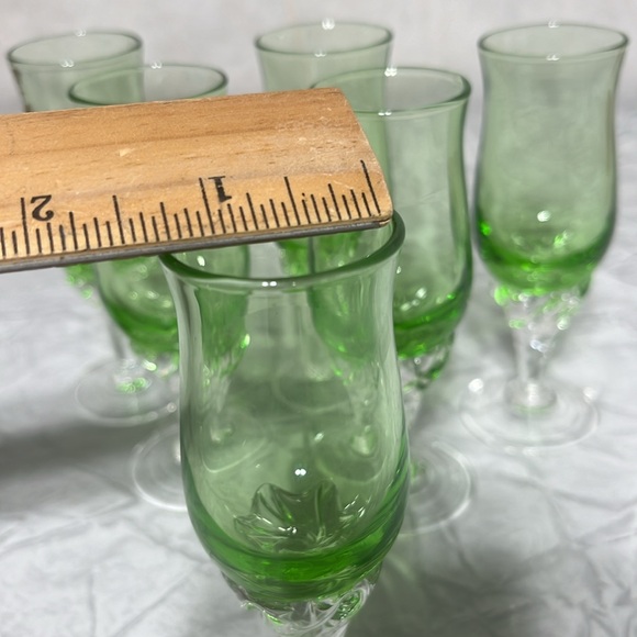 Set of 6 Handblown glass cordial aperitif glasses mcm - Picture 5 of 12